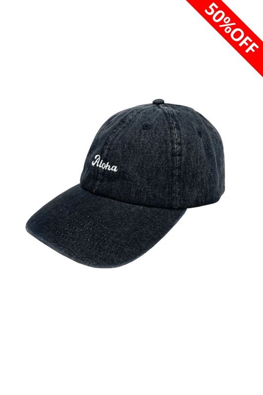 ALOHA EMB 6PANEL DENIM CAP