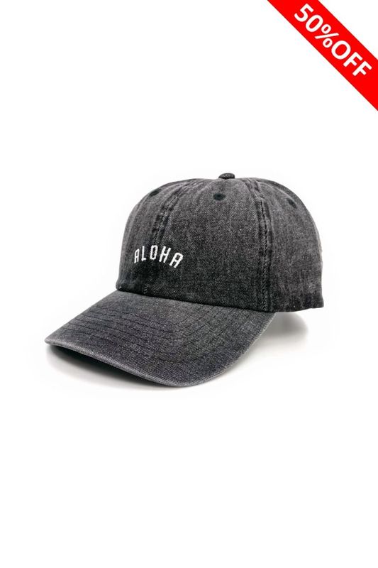 ALOHA LOGO STITCH DENIM CAP