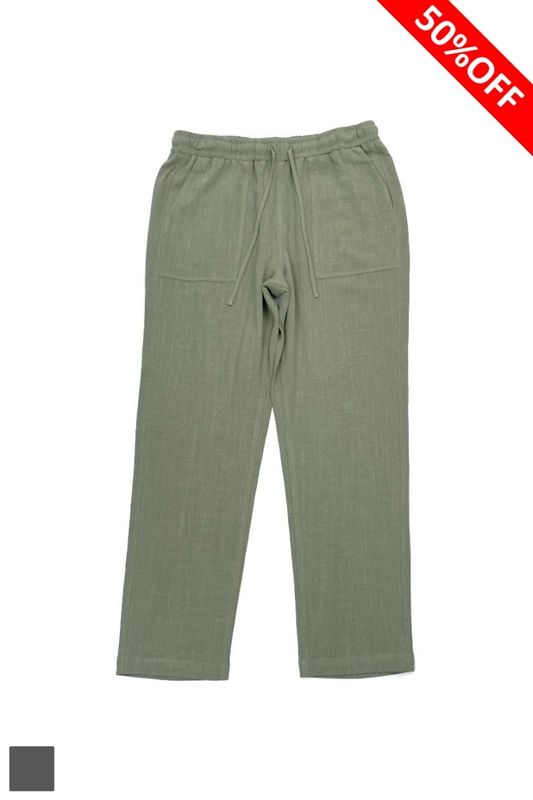 PLANE HEMP REYON LONG PANTS