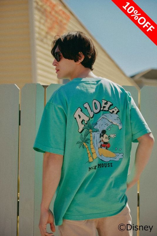 LOCAL MOTION/MICKEY MOUSE PIGMENT TEE