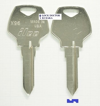 X96-ILCO HARLEY ハーレー ブランクキー 合鍵作成 スペアキー