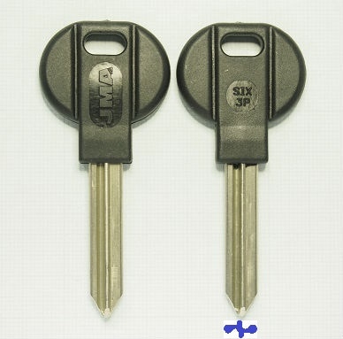 1593 スペアキー SIX3P-JMA CITROENシトロエン ブランクキー スペアキー作成 合鍵