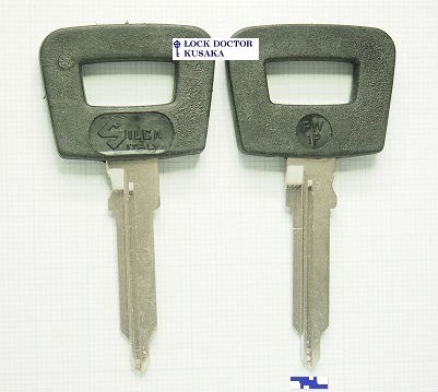 PW1PB-SILCA ポルシェ911 ブランクキー スペアキー作成 合鍵作成 黒