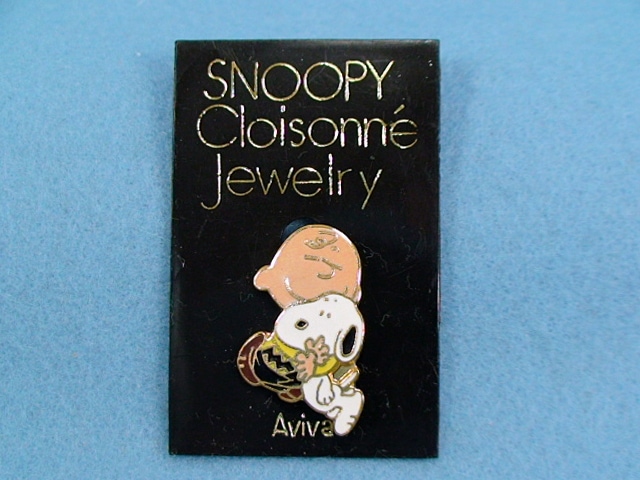 ビンテージ Aviva 1970～80's スヌーピー Pin スヌーピー＆チャーリー