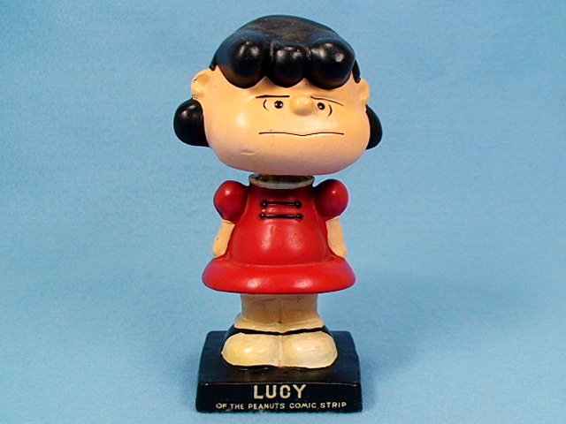 送料無料】ビンテージ Lego 1959年 スヌーピー Nodder ルーシー ボビン 