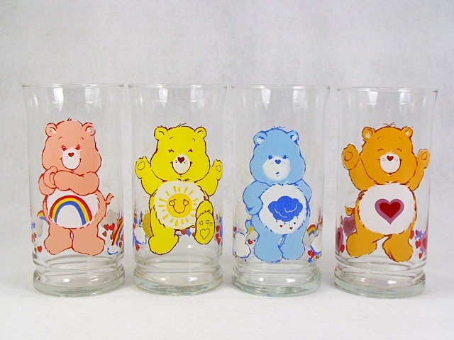 ビンテージ CARE BEARS ケア ベア グラス 4個 | グラス＆マグ