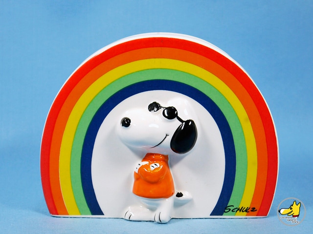 ビンテージ Determined '70s スヌーピー Vase 花瓶 Joe cool Rainbow