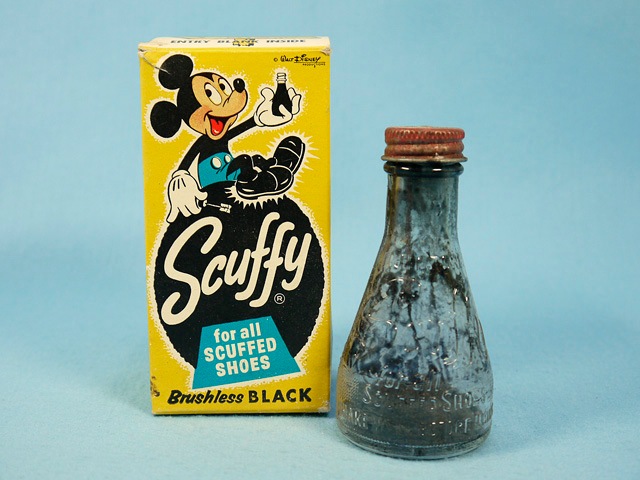 ビンテージ Scuffy 60' ディズニー ミッキーマウス 靴墨 ブラック 箱入