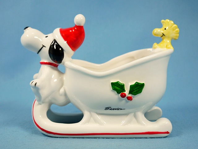 ビンテージ Determined '70s スヌーピー サンタ ソリ Planter