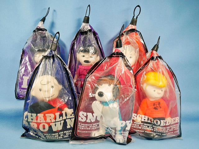 Determined 1968年 スヌーピー ポケットドール SNOOPY ビンテージ Determined '68 スヌーピー Pocket Doll 6体セット