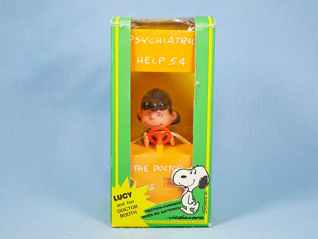 未開封　Aviva　スヌーピー　ルーシー・ドクター・ブース ビンテージ Aviva '77 スヌーピー Motorized Toy ルーシー