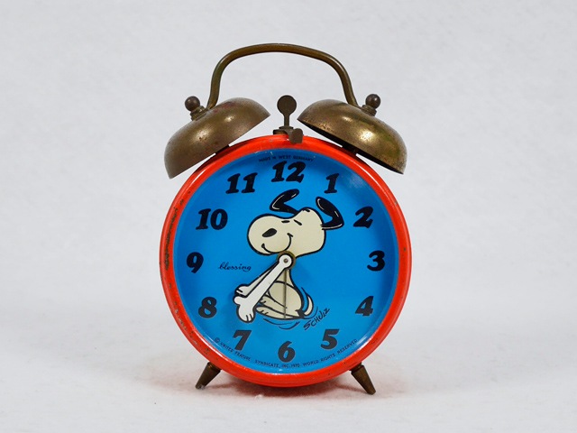 ビンテージ Determined '72 スヌーピー Twin-Bell Aalarm Clock
