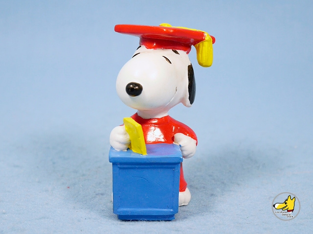 スヌーピー 卒業式 フィギュア ビンテージ Applause 90' スヌーピー PVC フィギュア Graduation 卒論