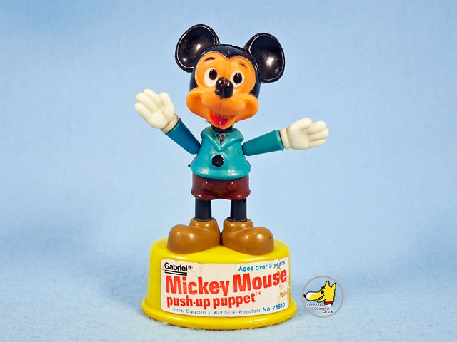 ミッキーマウス 脱力人形 プッシュパペット レア レトロ ビンテージ Gabriel 70's Mickey Mouse Push-up Puppet ミッキー