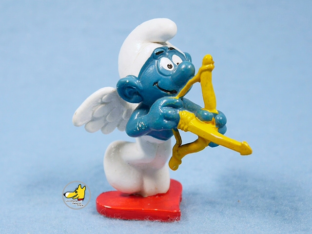 ◆ 【希少】スマーフ フィギュア 2011年製 刻印あり 可動式 ヴィンテージ ビンテージ SMURF スマーフ PVC フィギュア キューピット ［20111