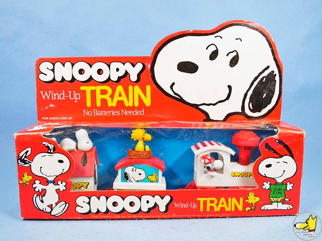 ビンテージ ITT '89 スヌーピー Wind Up Train トレインセット 箱入