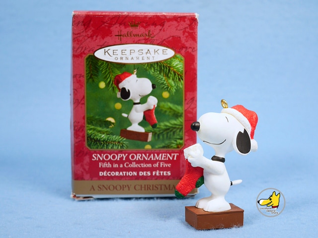 ビンテージ Hallmark '00 スヌーピー Ornament オーナメント 靴下 箱入