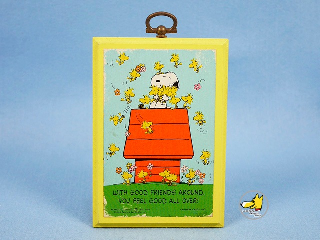 ビンテージ Hallmark '80s スヌーピー Wood Wall Plaque 壁掛け WITH