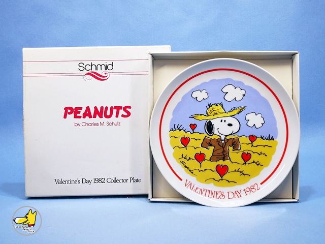 すぬーぴー様 ビンテージ Schmid '82 スヌーピー Valentine Plate 1982年