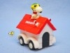 ビンテージ　Aviva　'70s　スヌーピー　Motorized Toy　Dog house　ドッグハウス|トイ|ビンテージ　ピーナッツ