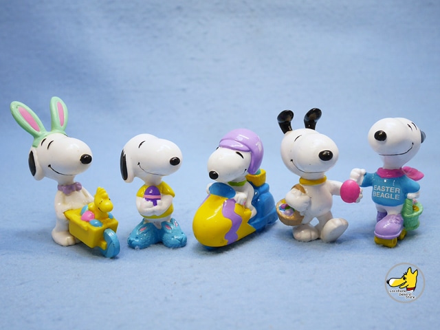 スヌーピー イースター　フィギュア　ヴィンテージ ビンテージ Whitman's スヌーピー PVC フィギュア Easter 5個