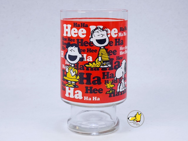 ビンテージ Anchor Hocking '70s スヌーピー Vase 花瓶 HaHaHa