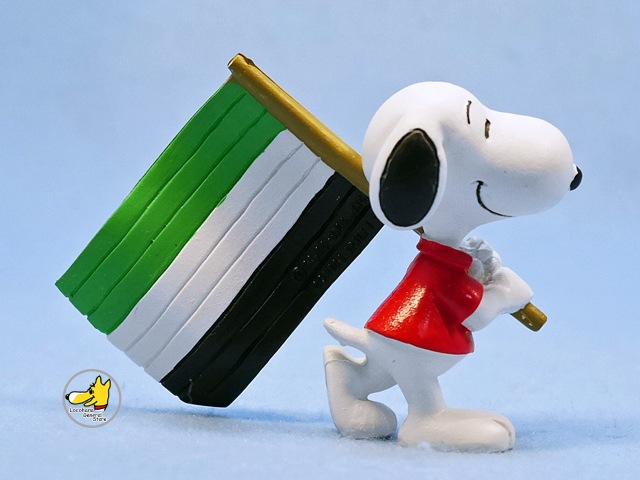 ビンテージ Comics spain '90s スヌーピー PVC フィギュア Flag