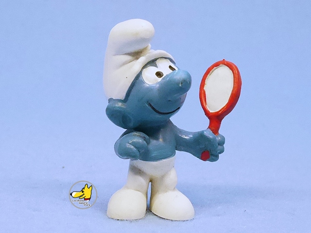 ビンテージ SMURF スマーフ PVC フィギュア カガミ ［20017