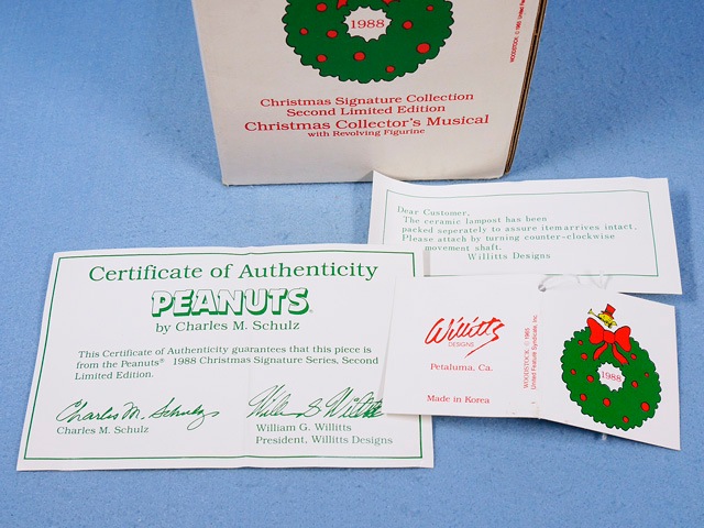 �ӥ�ơ�����Willitts  '88�����̡��ԡ������르���롡Christmas  Signarure  Collection