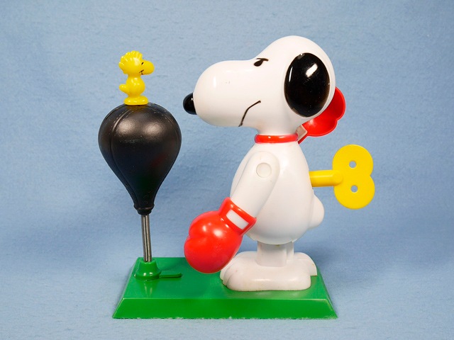 ビンテージ Aviva '77 スヌーピー Wind-up Action Toy