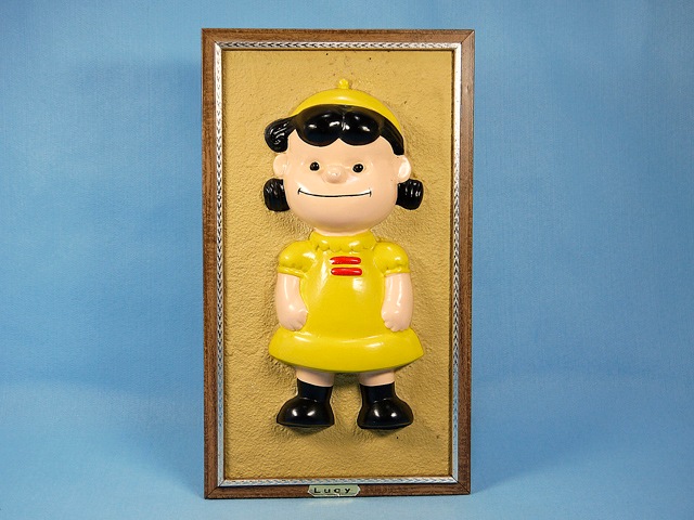 ビンテージ \u002760s スヌーピー ルーシー 3D WALL DISPLAY 壁掛け