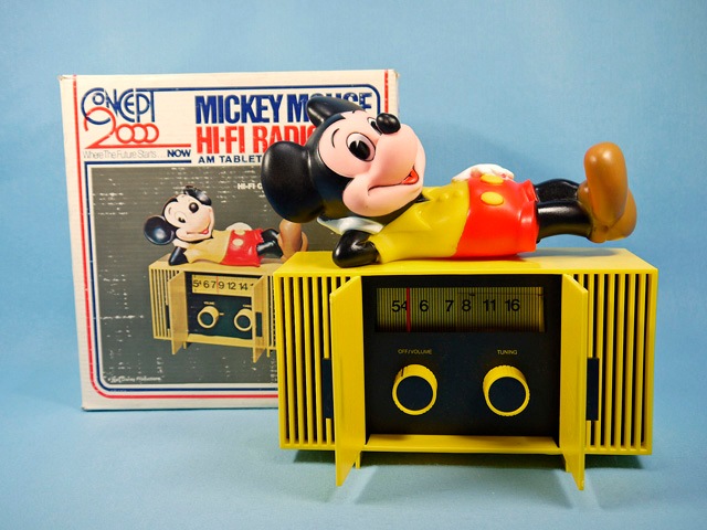 アンティーク　ミッキーマウスのラジオ ビンテージ Concept2000 70'Mickey Mouse HI - FI Radio ミッキー