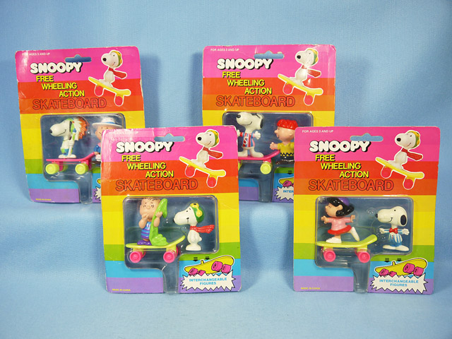 ビンテージ ITT '80s スヌーピー Snoopy Skateboard 4個セット