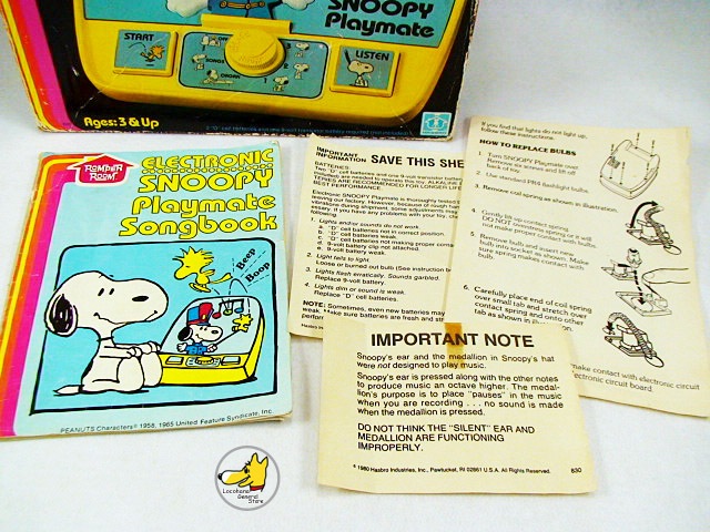 ビンテージ HASBRO '80s スヌーピー Electronic Snoopy Playmate