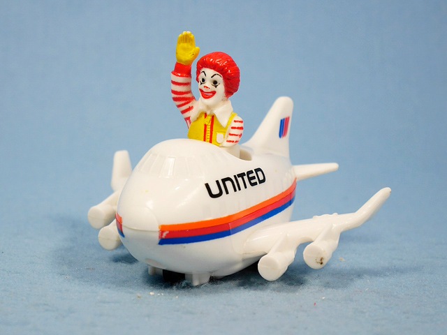 ビンテージ Mcdonald's '91 ミールトイ United Airlines ロナルド