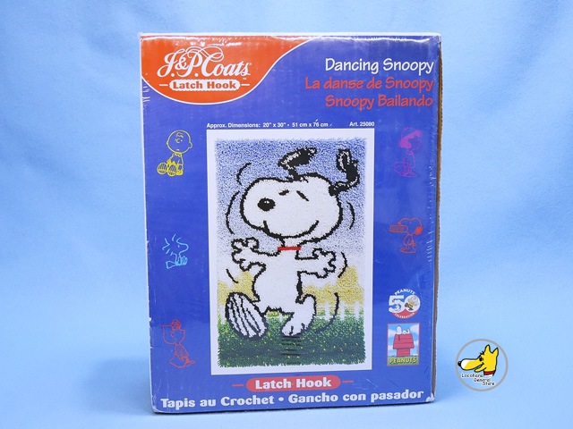 J & P Coats��2000s�����̡��ԡ���Latch��Hook��Kit��Dancing Snoopy ������Ȣ��