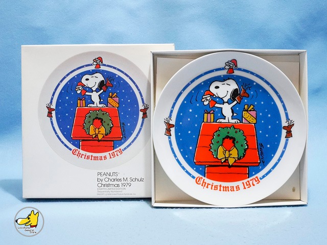ビンテージ Schmid '79 スヌーピー Christmas 1979年 Plate 壁掛け 箱