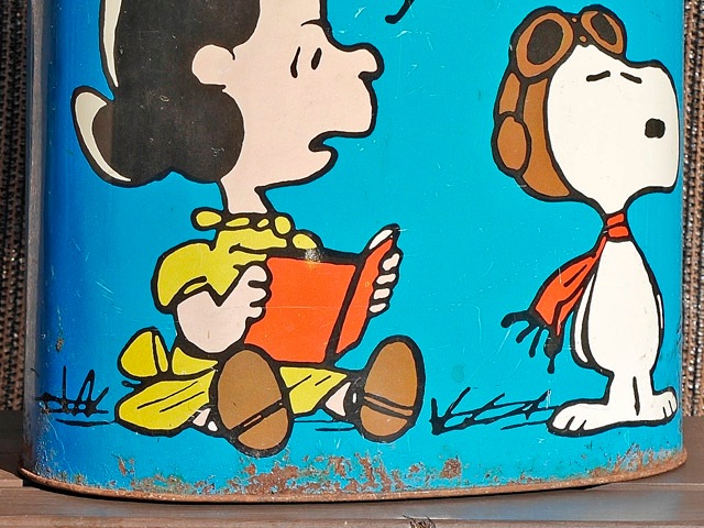1970s【CHEINCO】USA製 ヴィンテージ スヌーピー ダストボックス 70s USA製 CHEINCO スヌーピー チャーリーブラウン トラッシュ