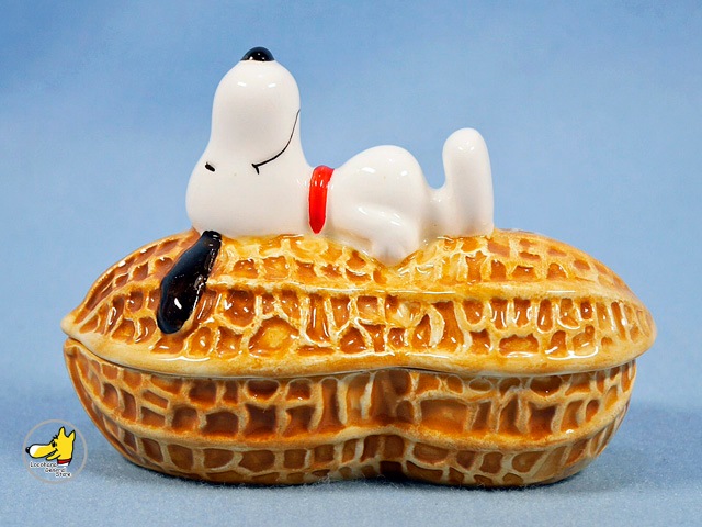 ビンテージ Determined '79 スヌーピー PEANUTS Dish Ceramic Box