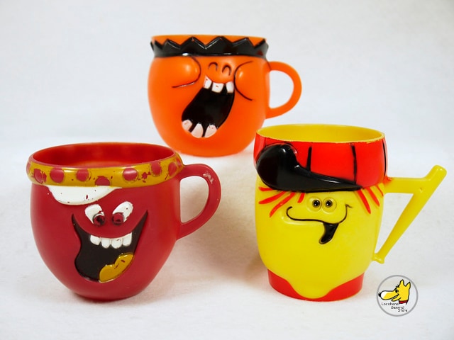 ビンテージ '70s Funny Face Cup ファニーフェイス カップ 6個セット