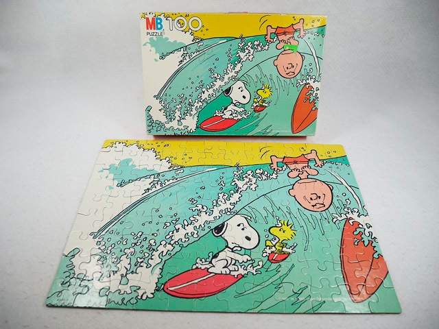 ビンテージ MB '65 スヌーピー 100ピース パズル サーフィン 箱入