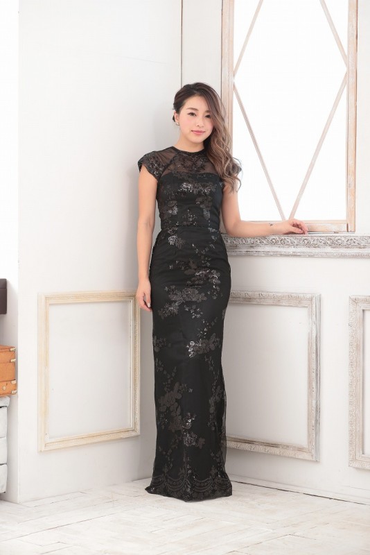 ☆送料無料☆15号(XXL)☆トップスレ-ス仕立ロングドレス(WA2748