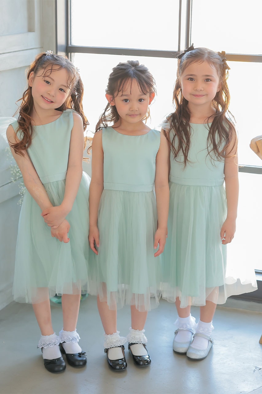 Chi Chi Girls フラワーストラップチュールドレス 3-8歳