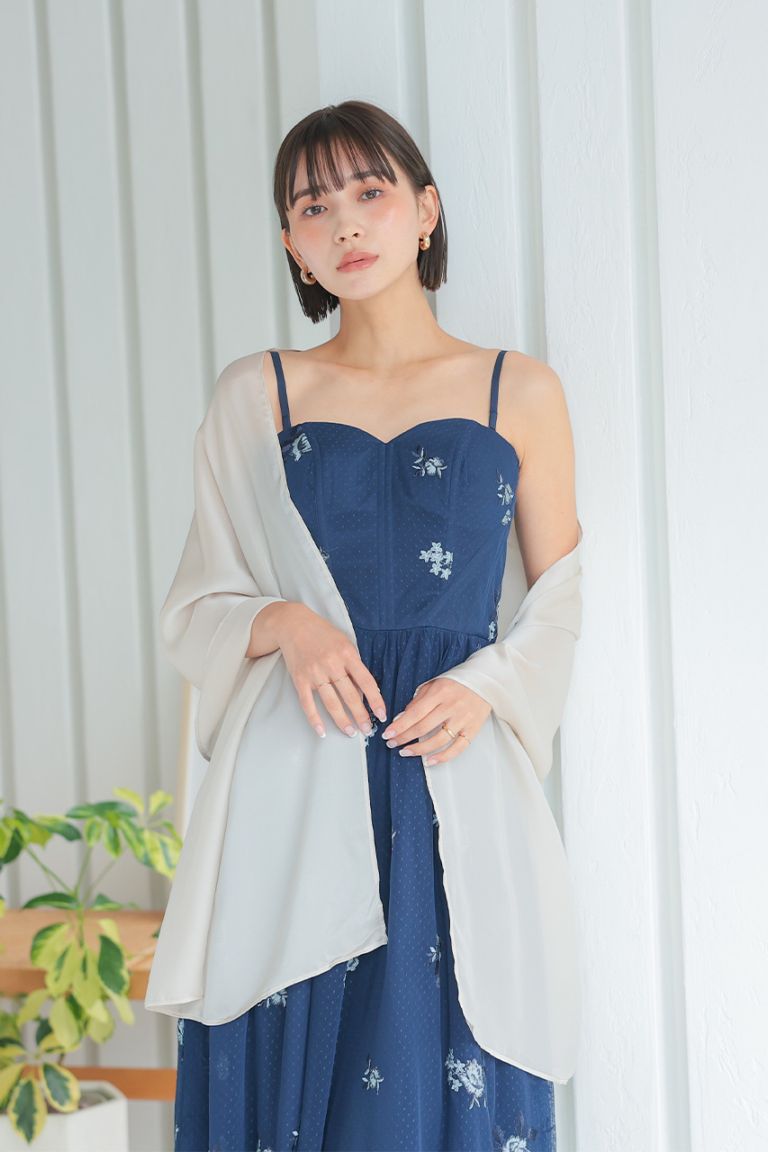 ビスチェドレス　ストール付き　ほぼ未使用　結婚式発表会に　高級感たっぷり　秋冬に ビスチェドレス ストール付き ほぼ未使用 結婚式発表会に 高級感