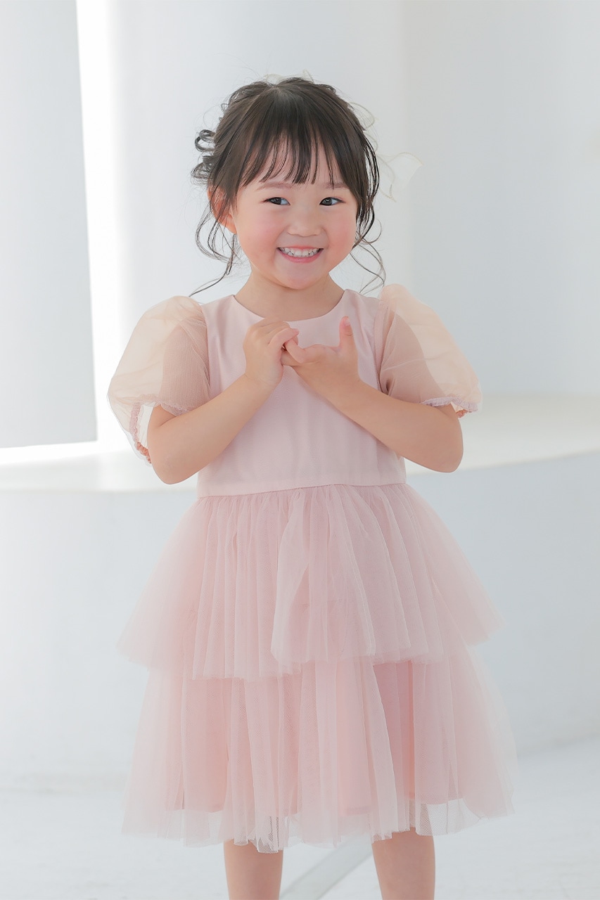 Chi Chi Girls パフスリーブティアードチュールドレス 3-5歳