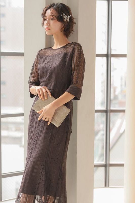 ベージュ系|パーティードレス・結婚式ワンピースの通販CLASSY AND FABULOUS