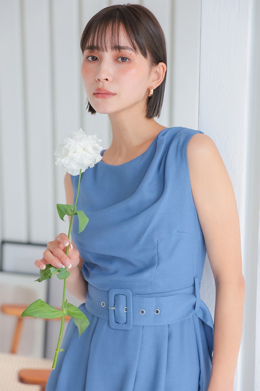 kana ウエスト タック デザインベルト パーティードレス パーティー