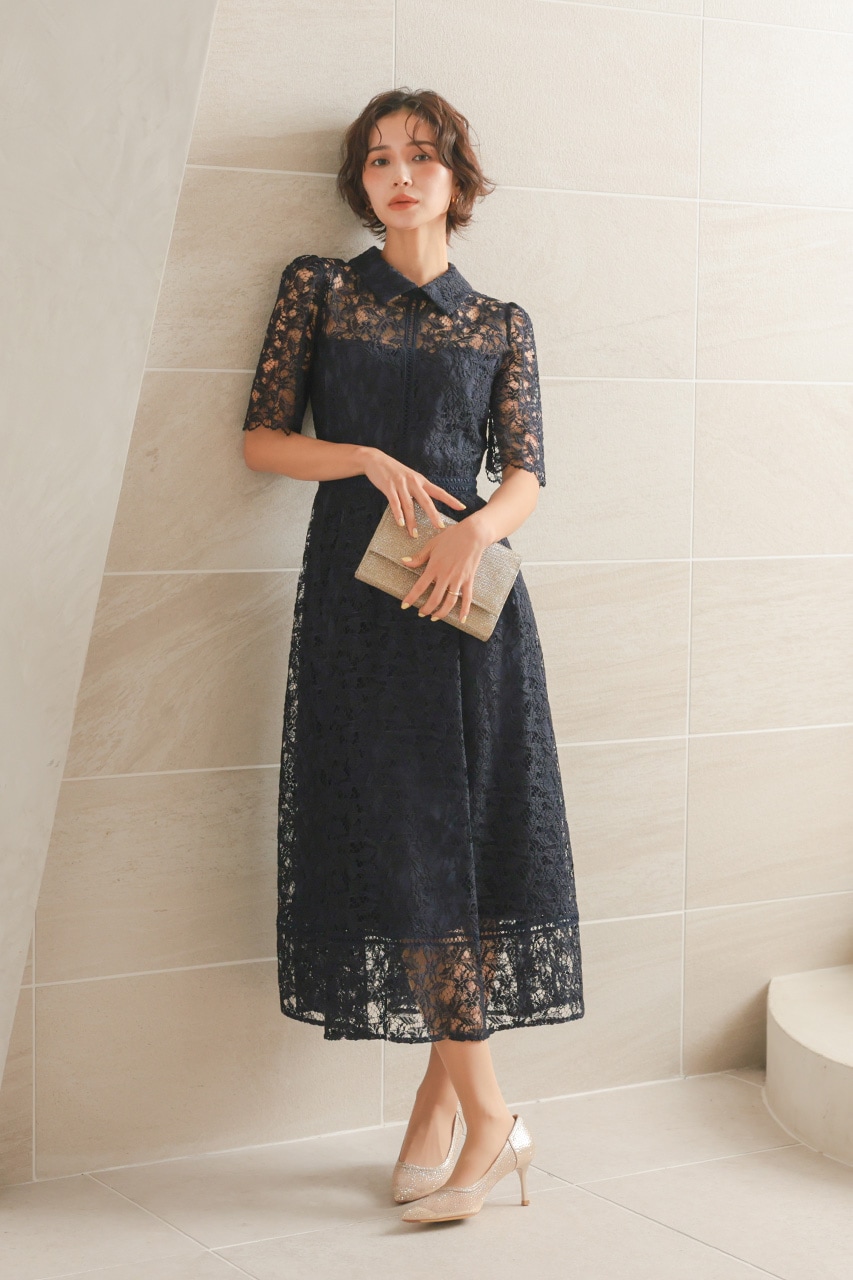 【TADASHI collection】黒の襟付きフレアパーティードレス 5_000000001228.jpg?1765175528