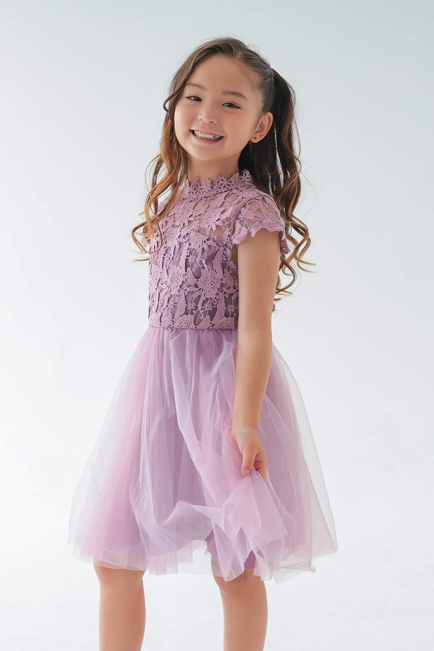chic baby ドレス　キッズ　アメリカブランド　ノースリーブ　青　レース Chi Chi Girls アシンメトリーチュールサテンドレス 3-7歳