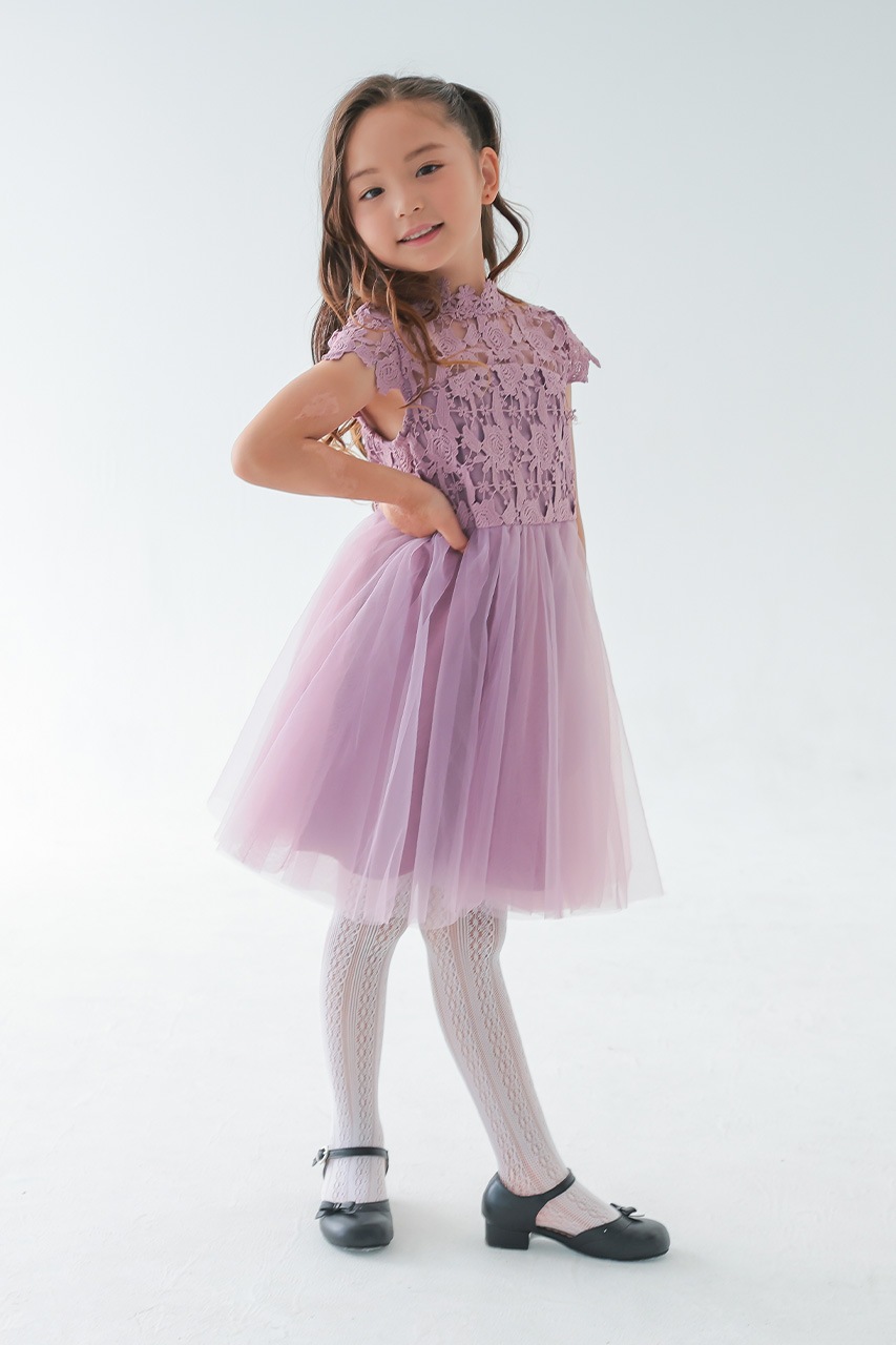 日本未入荷★Chi Chi London ハイネックレースプリーツドレス Chi Chi Girls ハイネックレースハートバックドレス 3-8歳